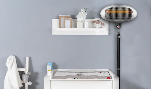 Wickeltisch-Heizstrahler